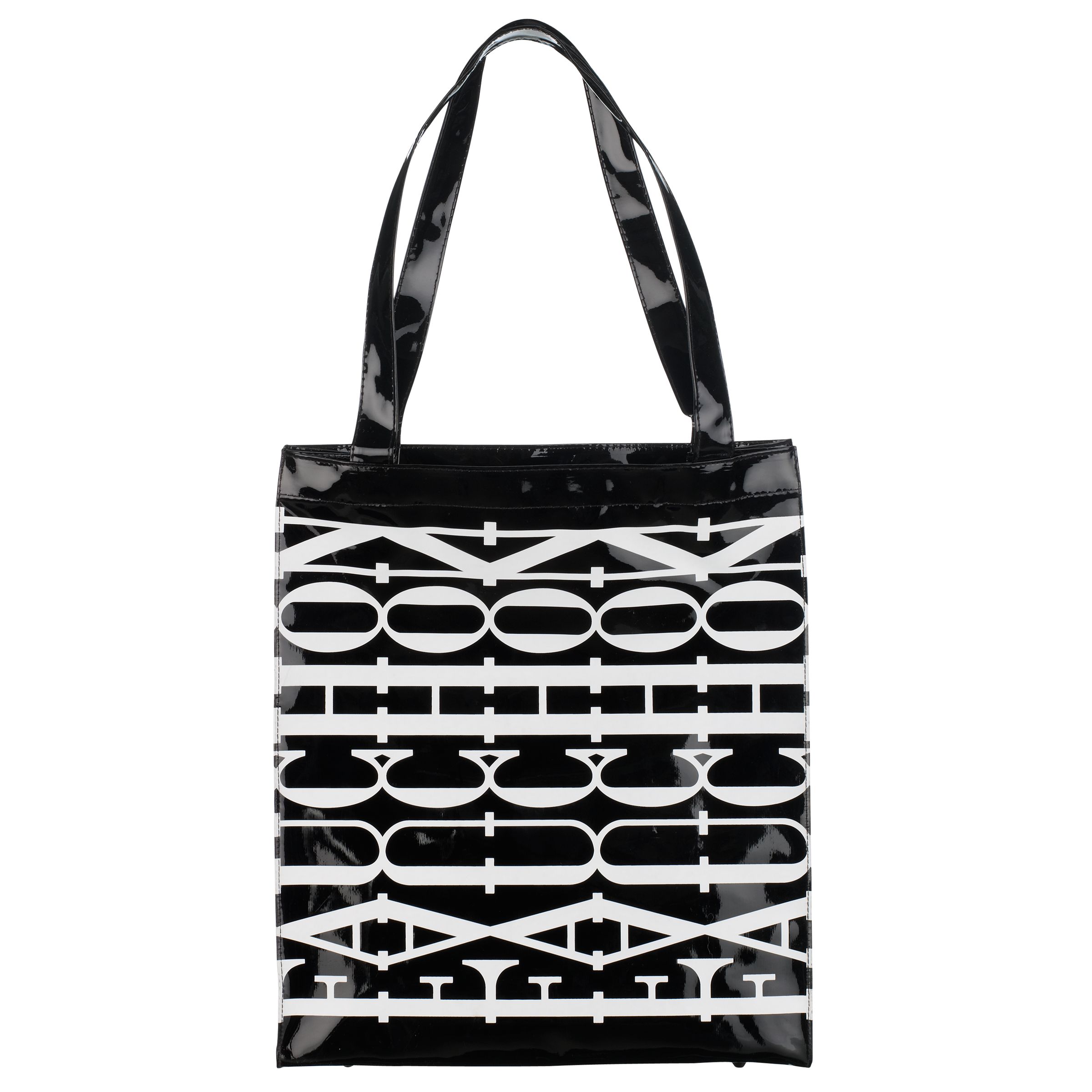 Logo Shopping  on Buy Fauchon Pvc Logo Shopping Bag  Black White Online At Johnlewis Com