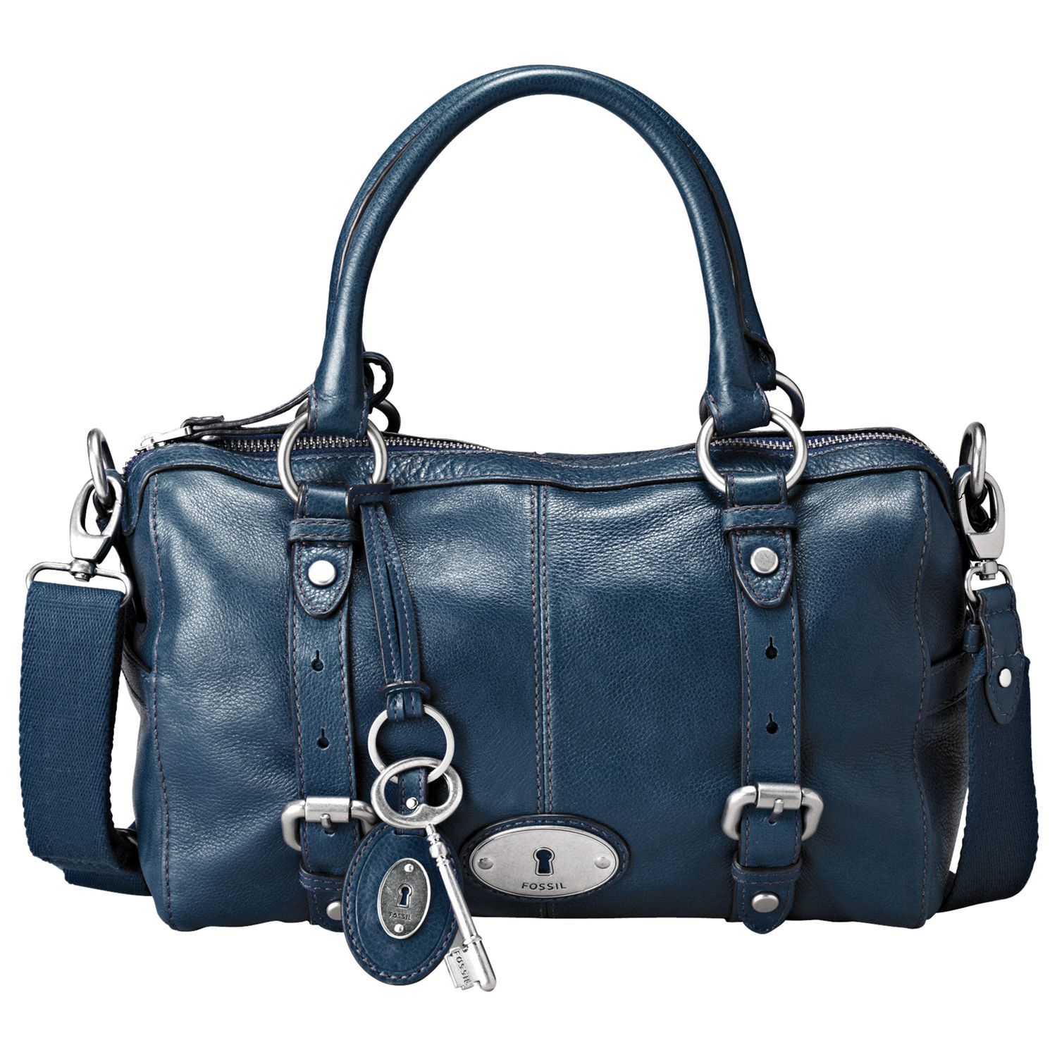Fossil Maddox Satchel, Navy at John Lewis