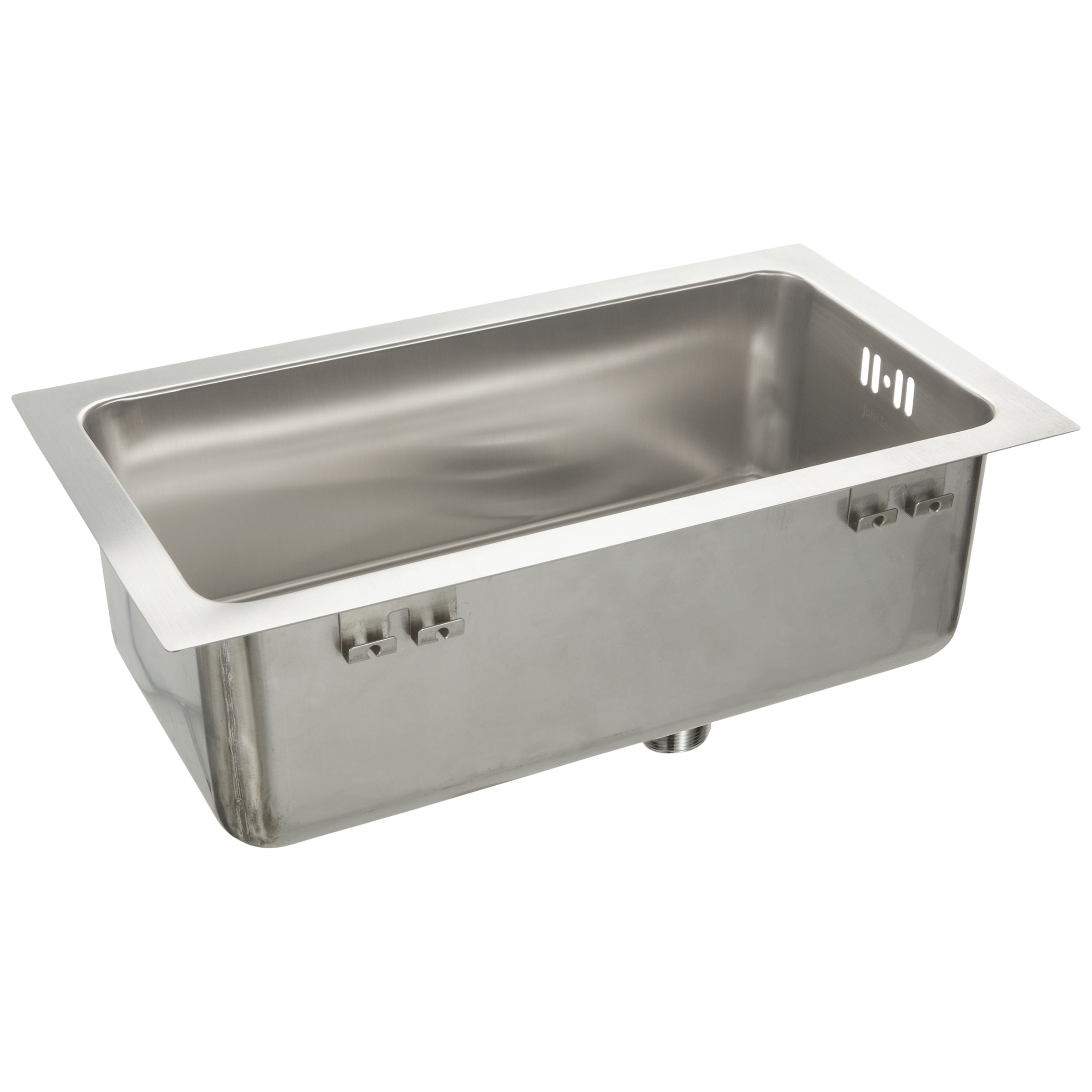 John Lewis Mode 20 Stainless Steel Inset / Undermounted Half Bowl at JohnLewis