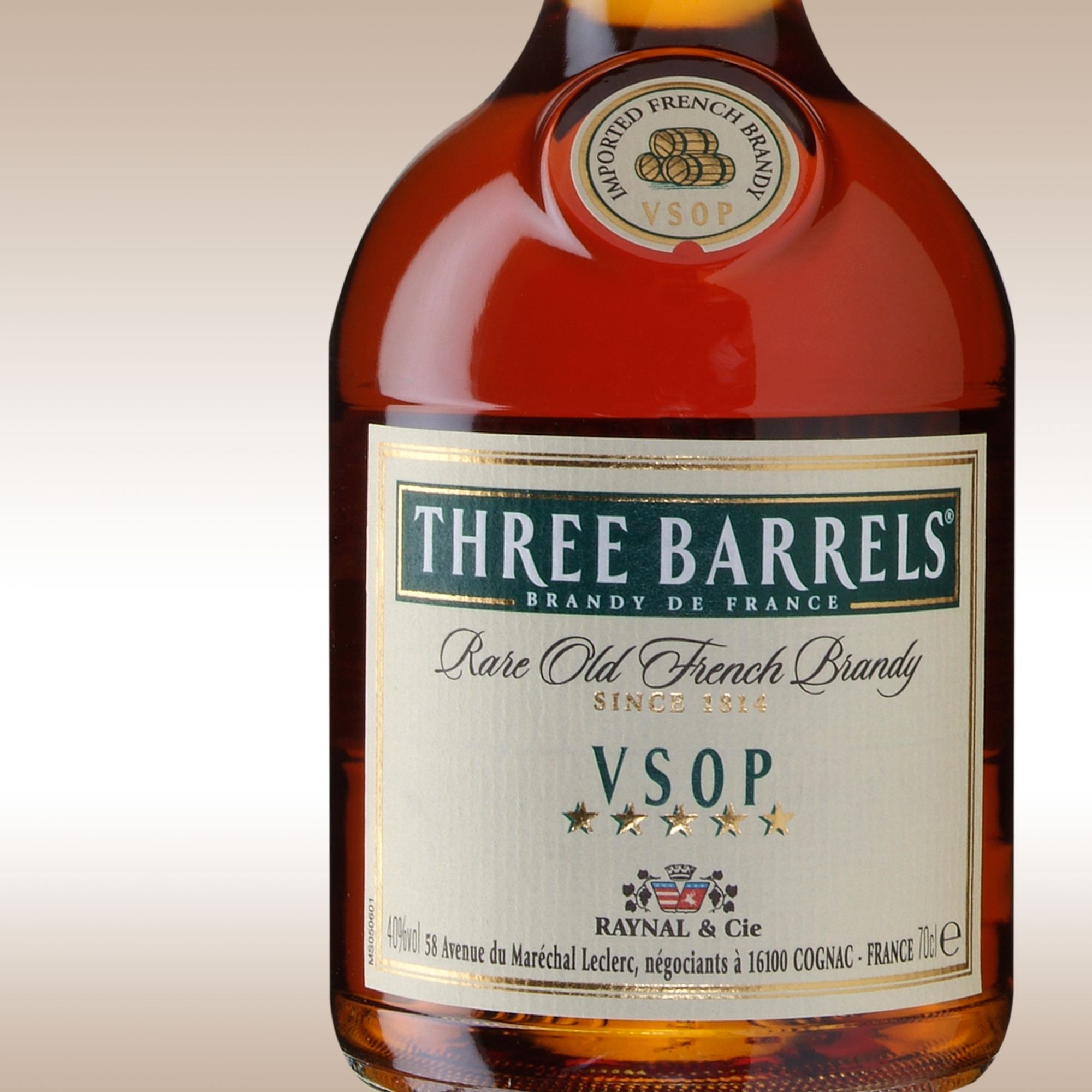 Three Barrels VSOP French Brandy
