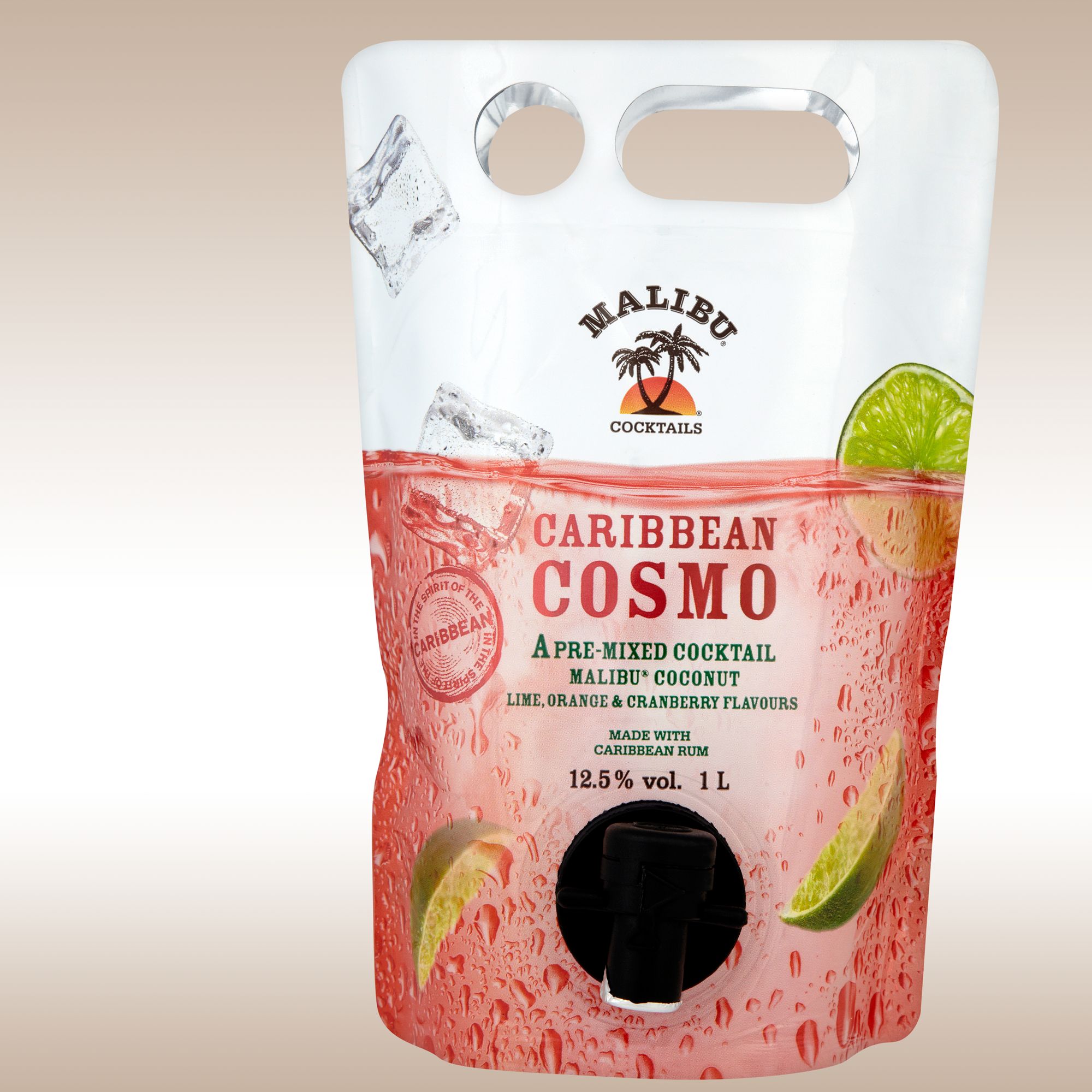 Malibu Cocktails Caribbean Cosmo, 1 Litre