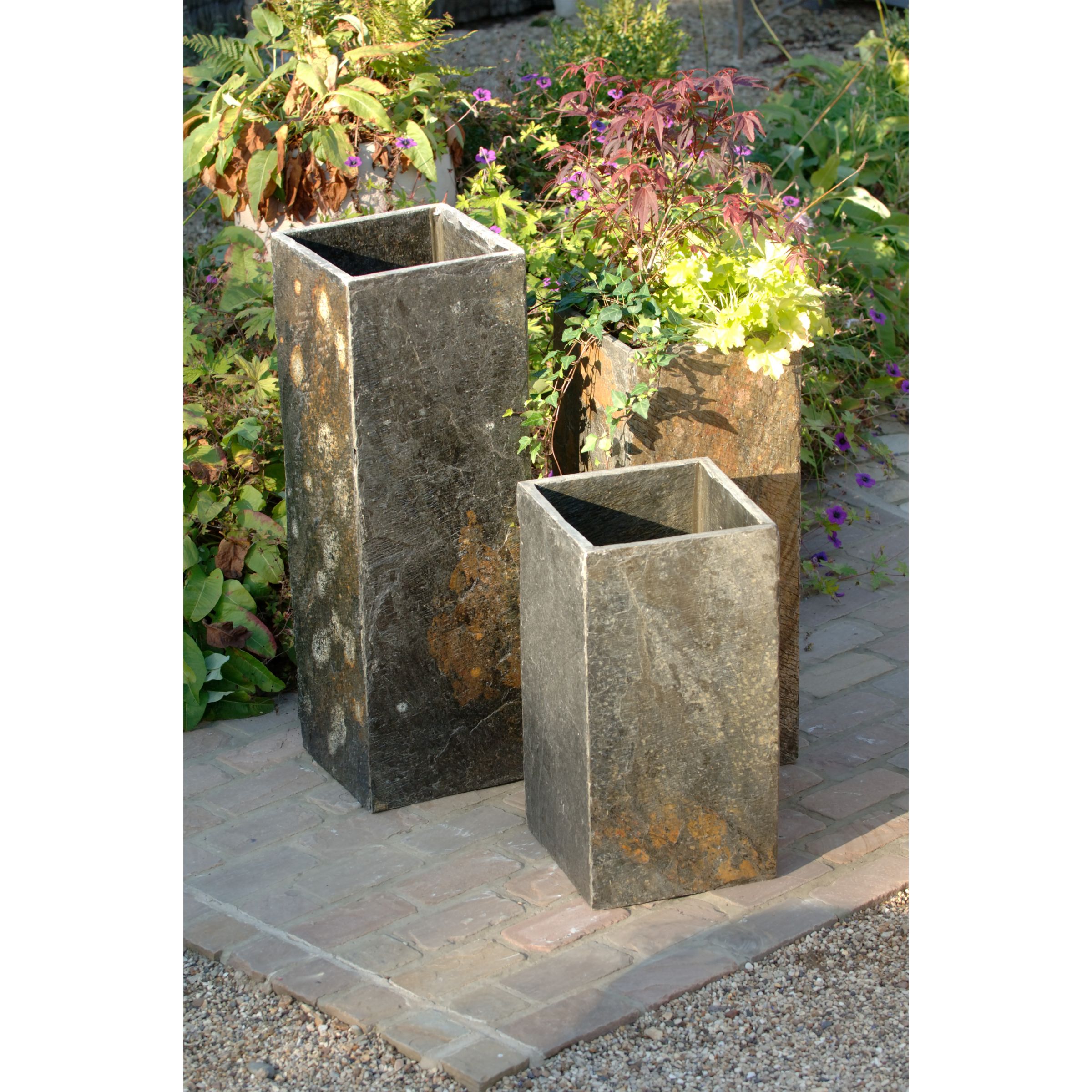 Foras Surmi Planter, Natural Slate, Square at John Lewis