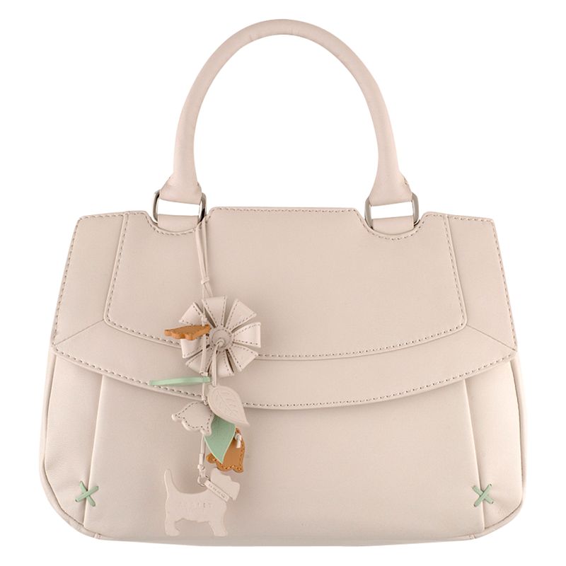 Radley Canning Town Leather Medium Grab Handbag, Ivory at JohnLewis