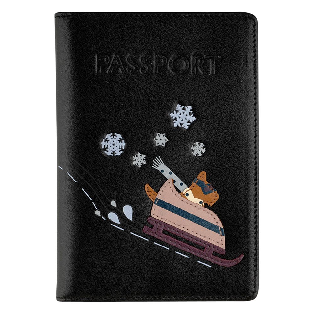 Radley Bobsleigh Leather Passport Cover Black