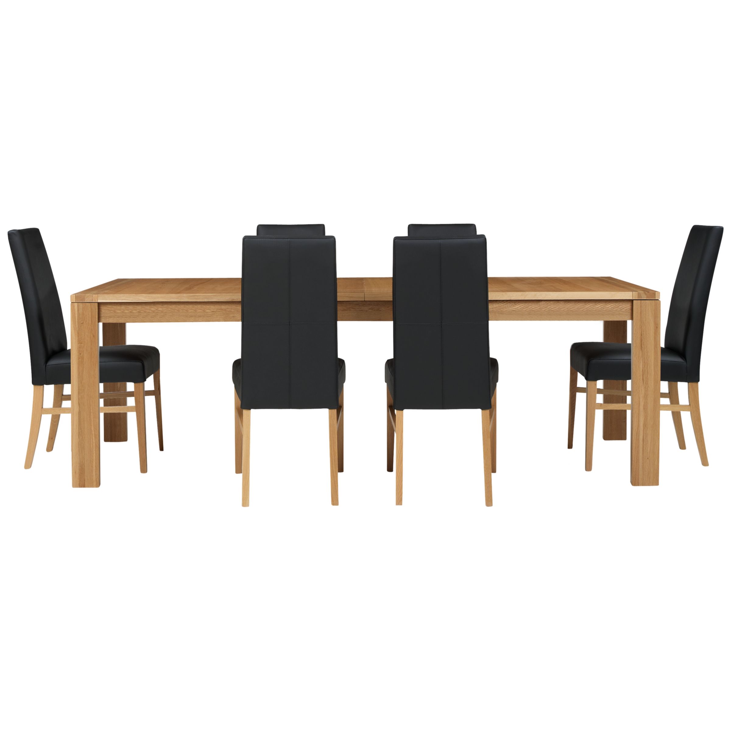 John Lewis Monterey Large Extending Dining Table and 6 Vanessa Chairs in Black at John Lewis