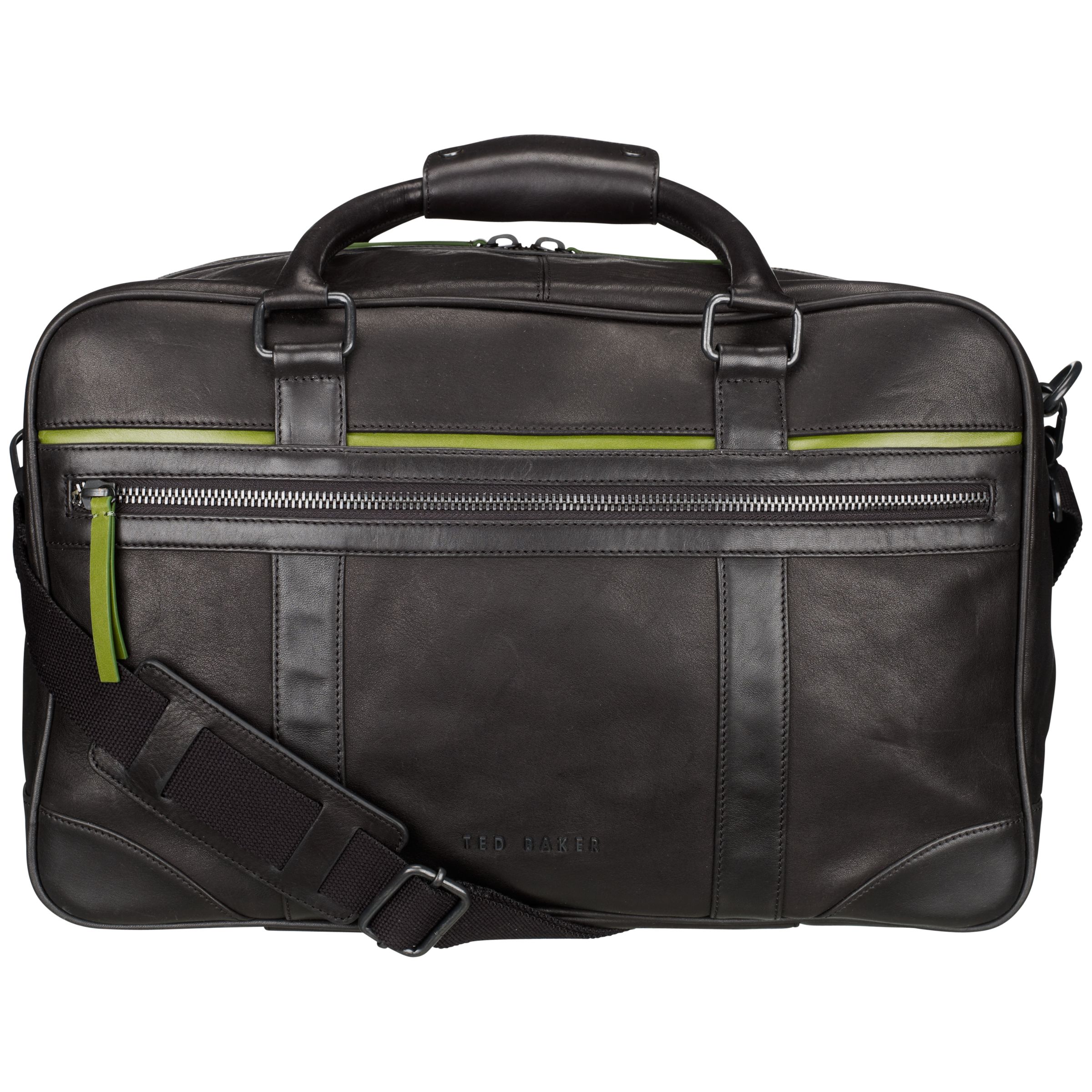 Ted Baker Sylus Leather Overnight Holdall, Black