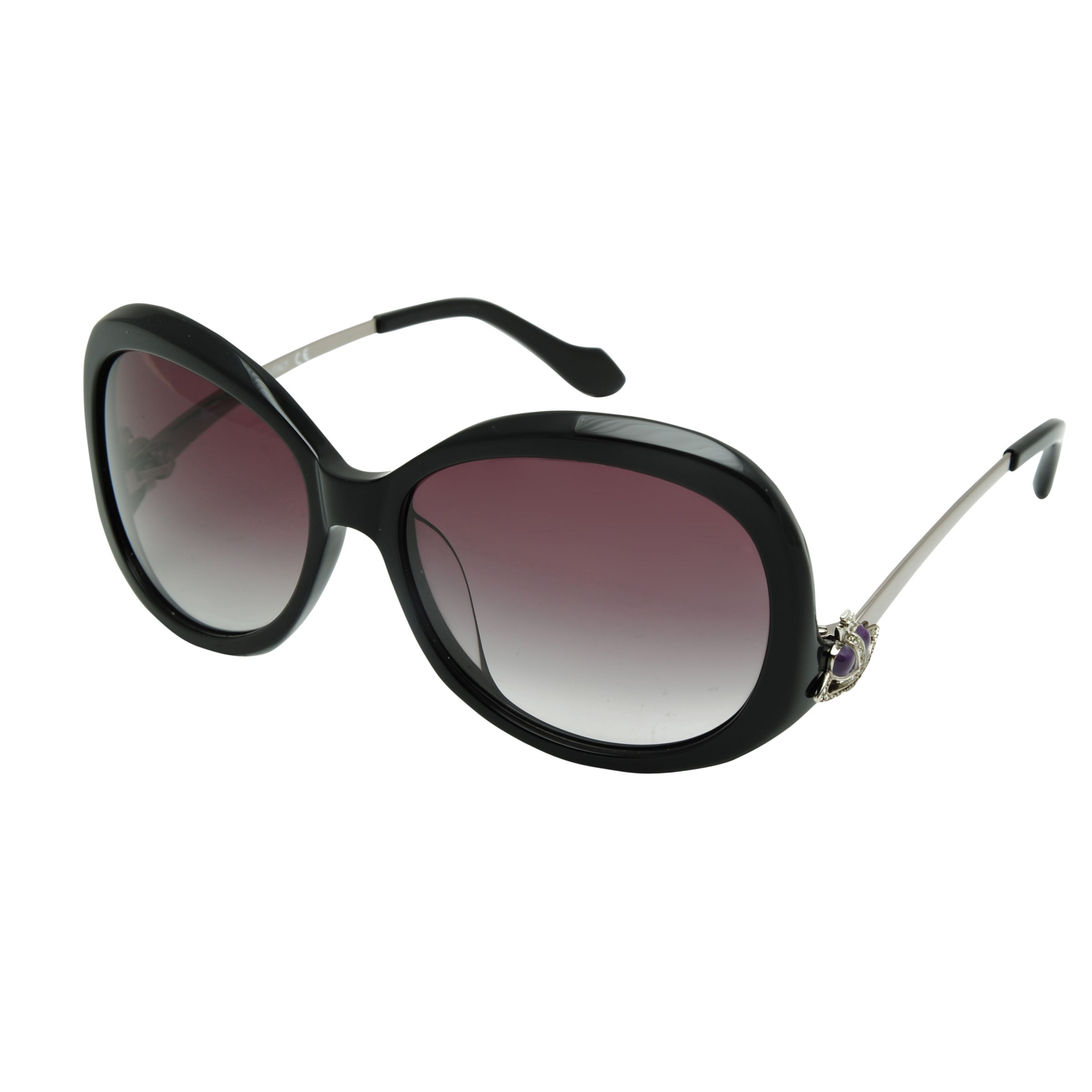 Vivienne Westwood Oval Sunglasses, Black at John Lewis