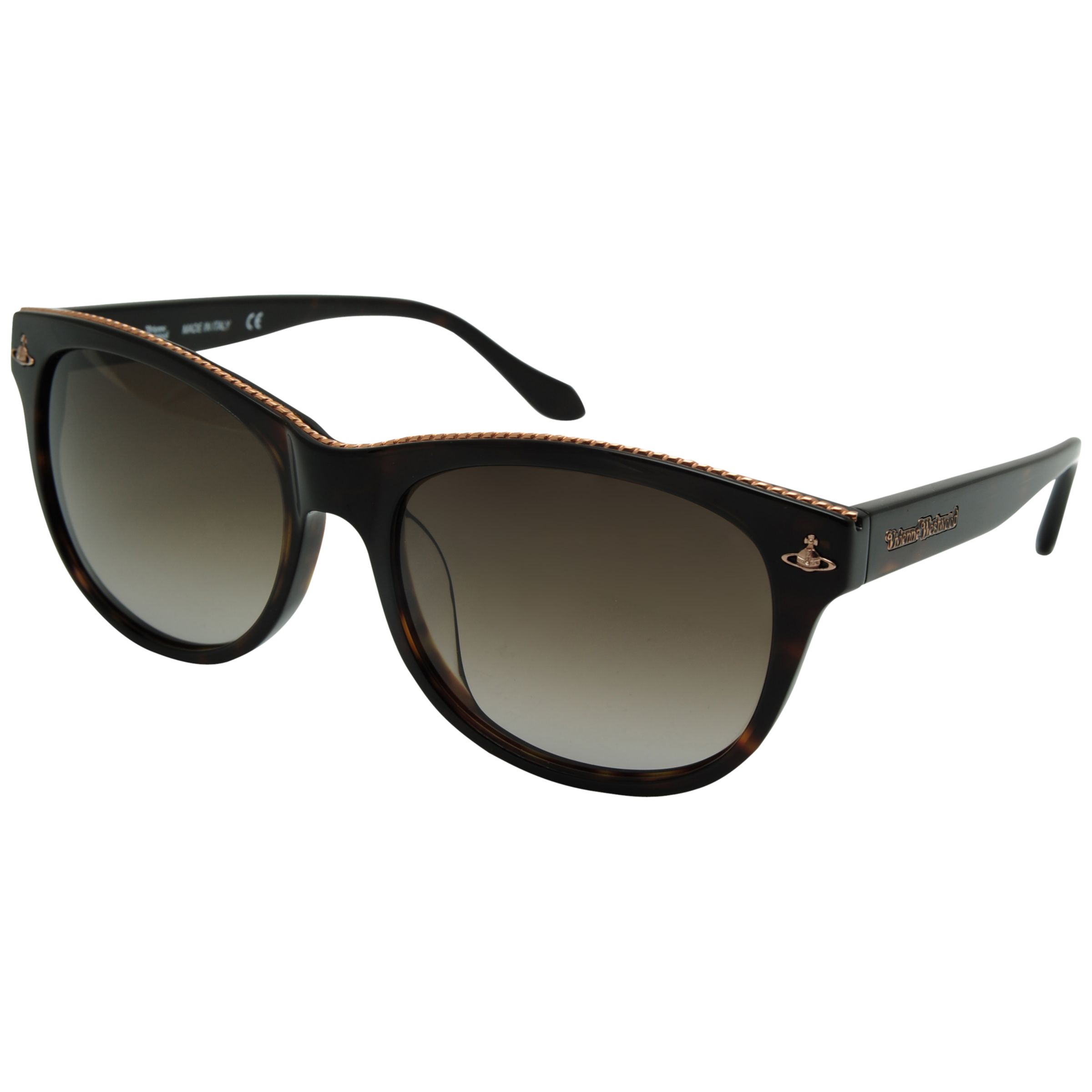 Vivienne Westwood D-Frame Sunglasses, Black at John Lewis