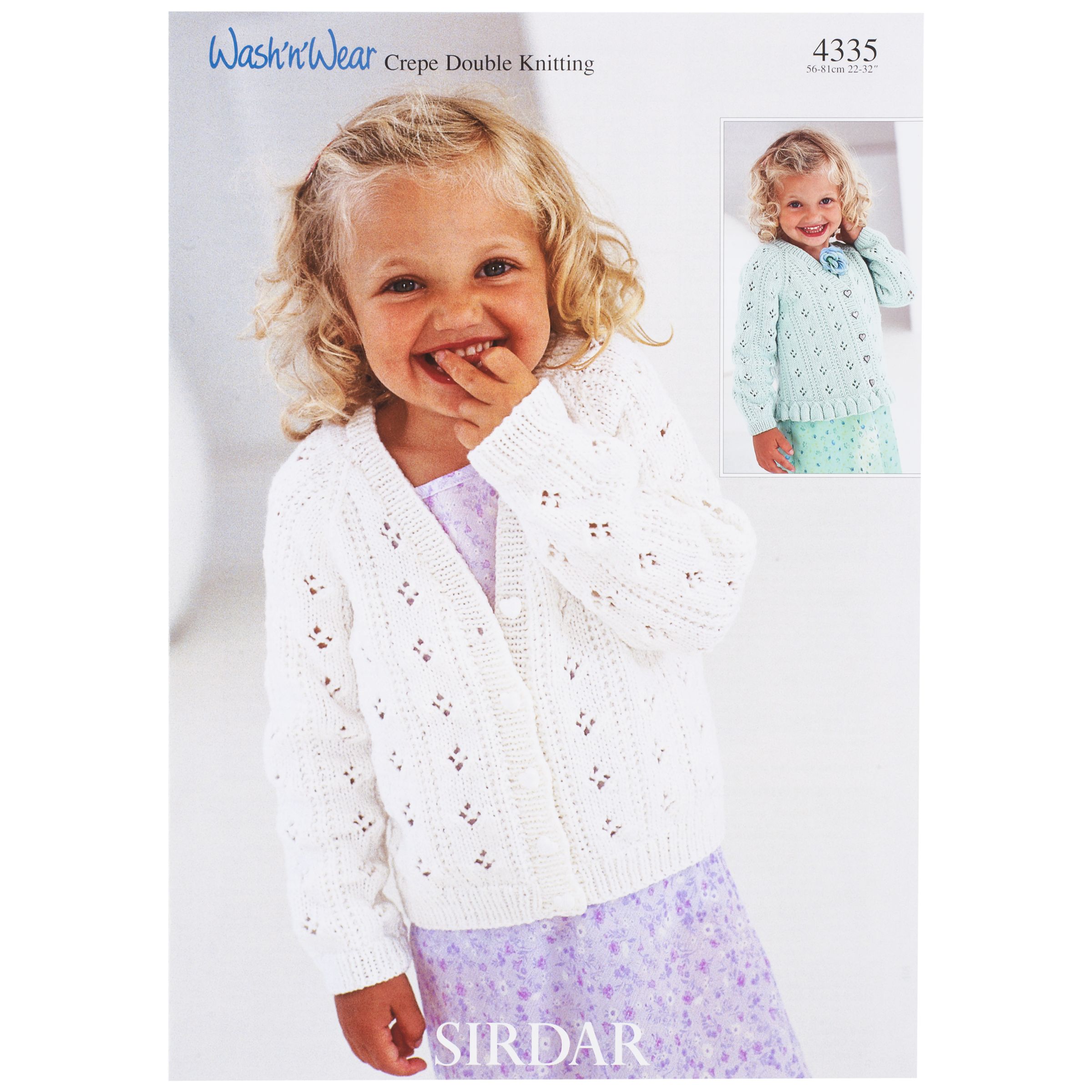 Sirdar Wash 'n' Wear Double Crepe DK Leaflet, 4335
