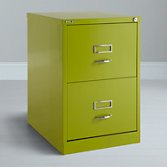 Bisley 2 Drawer Filing Cabinet, Green, width 47cm