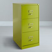 Bisley 3 Drawer Filing Cabinet, Green, width 47cm