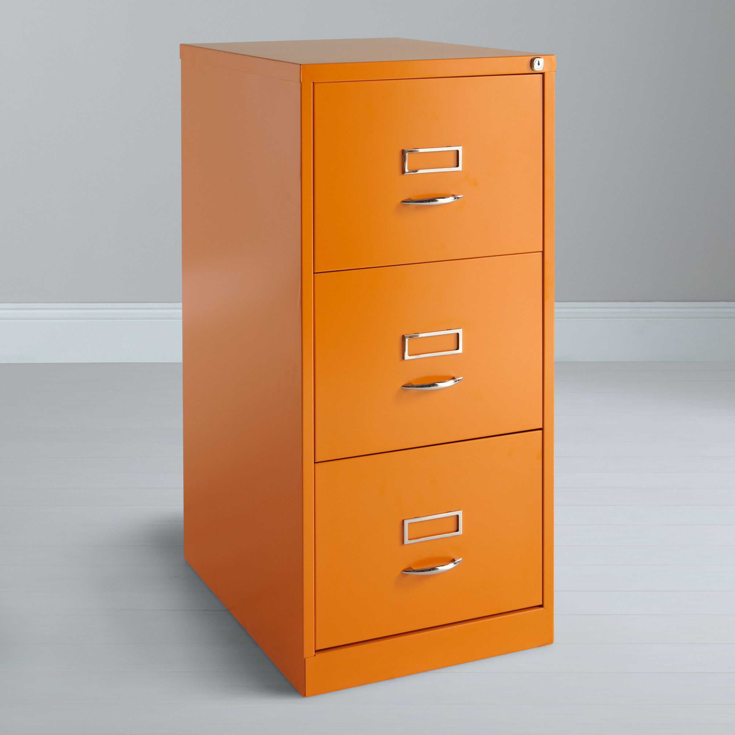 Bisley 3 Drawer Filing Cabinet, Orange, width 47cm