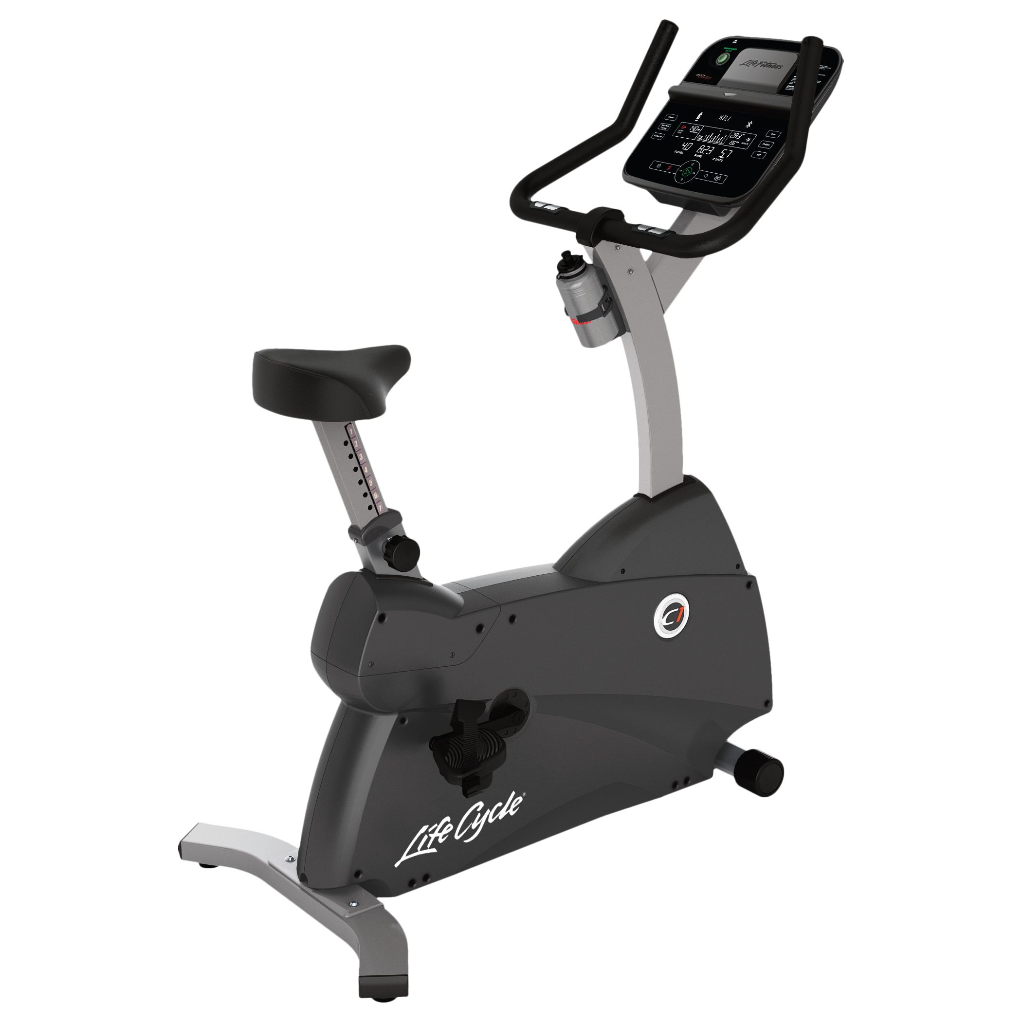 Life Fitness Lifecycle C1 Upright Exercise Bike, Track Console