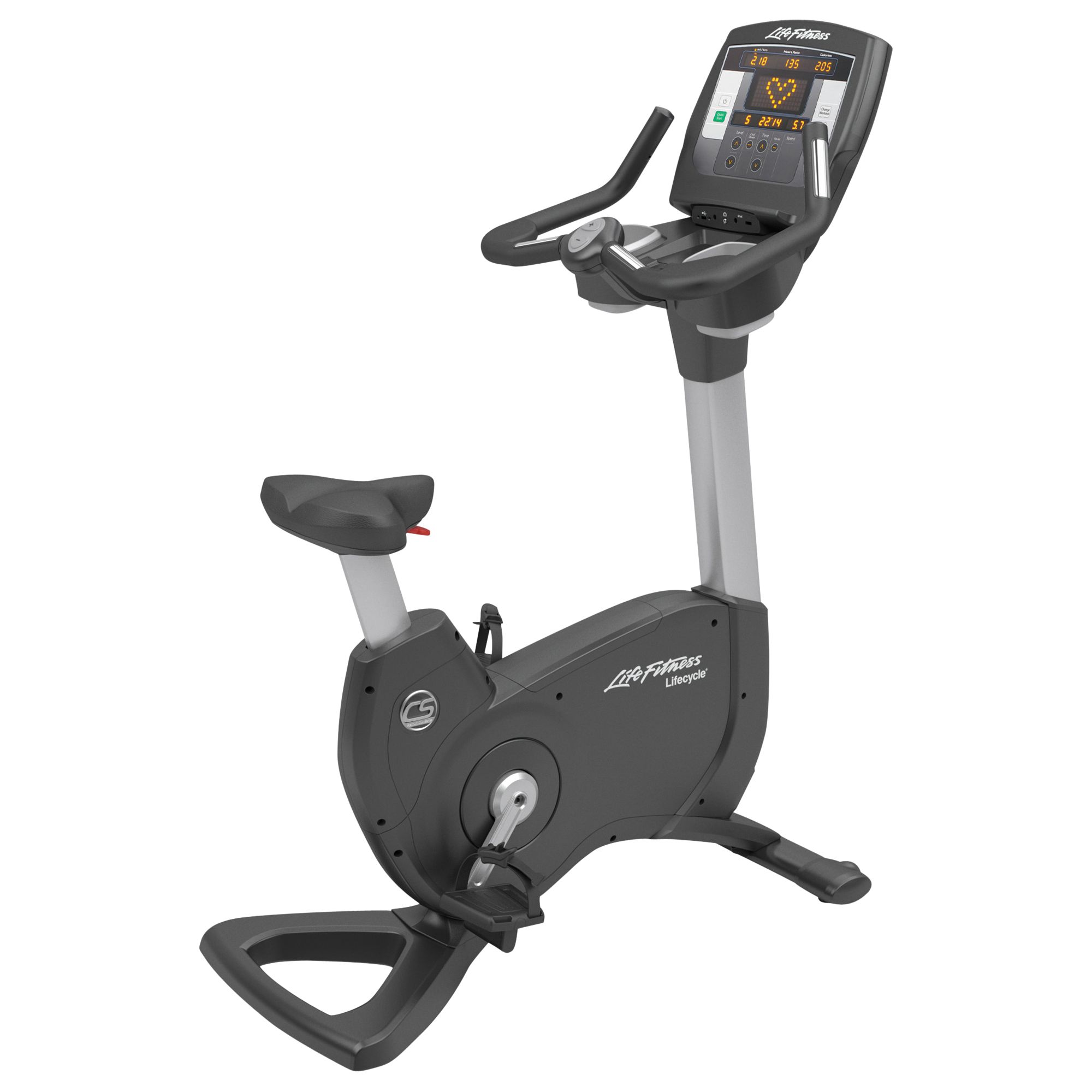 Life Fitness Platinum Club Series Upright Exercise Bike, Achieve Console at John Lewis