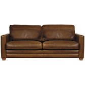 John Lewis Hudson Grand Leather Sofa, Light Leg, width 211cm