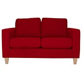 John Lewis Portia Small Sofa, New Red / Light Leg, width 136cm