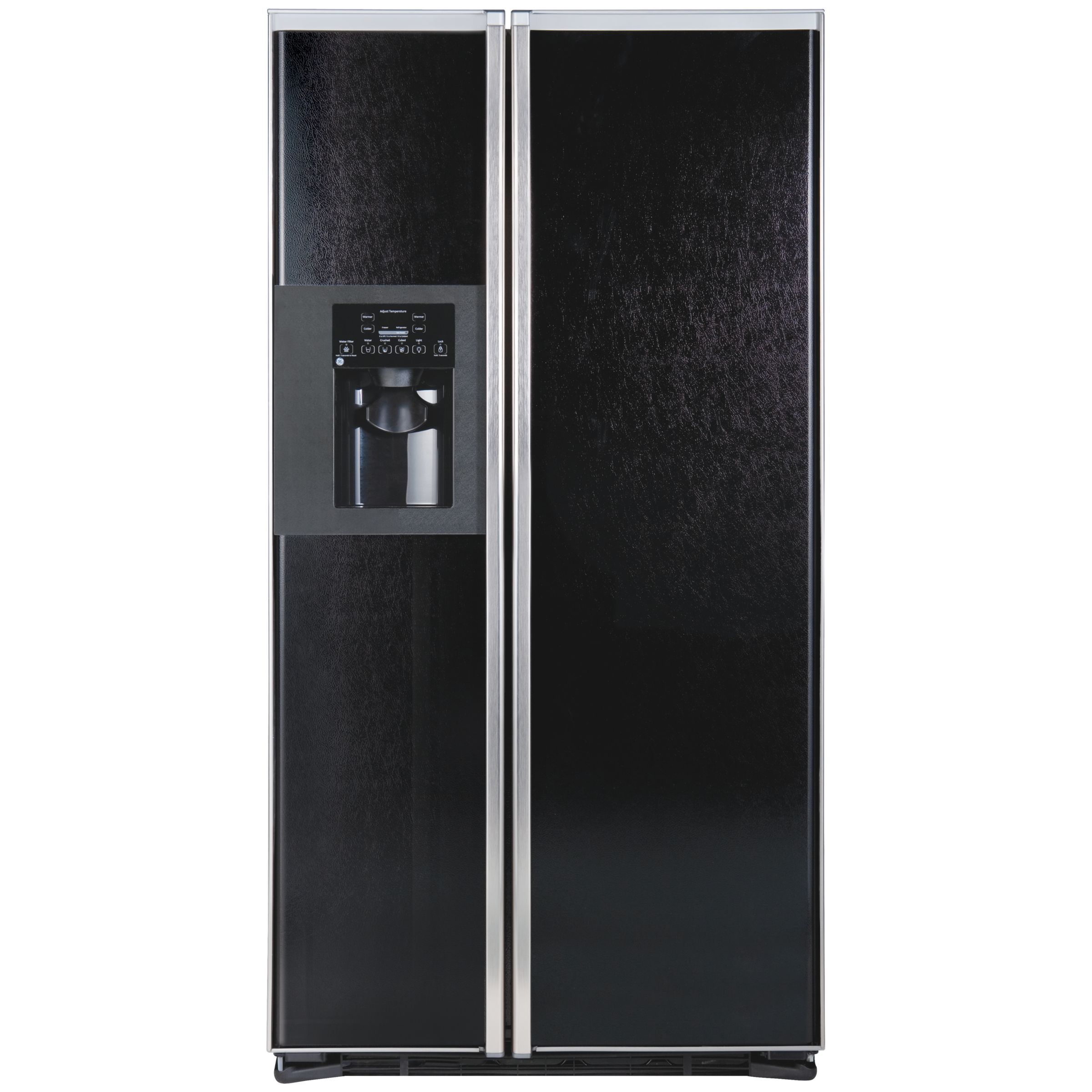 GE GIU21XGYFKB American Style Fridge Freezer, Black at John Lewis