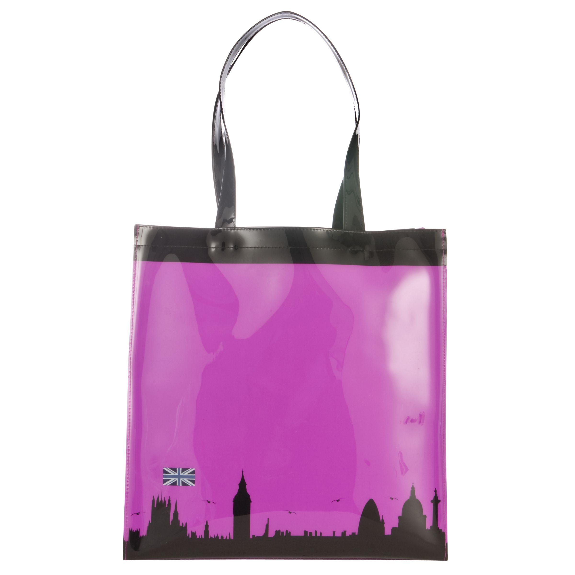 John Lewis Print Perspex Shopper, Pink