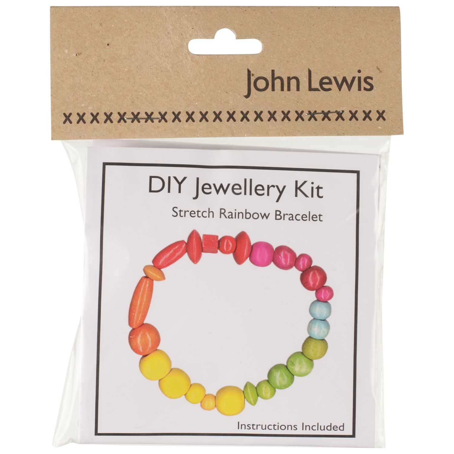 John Lewis DIY Stretch Rainbow Bracelet Jewellery Kit