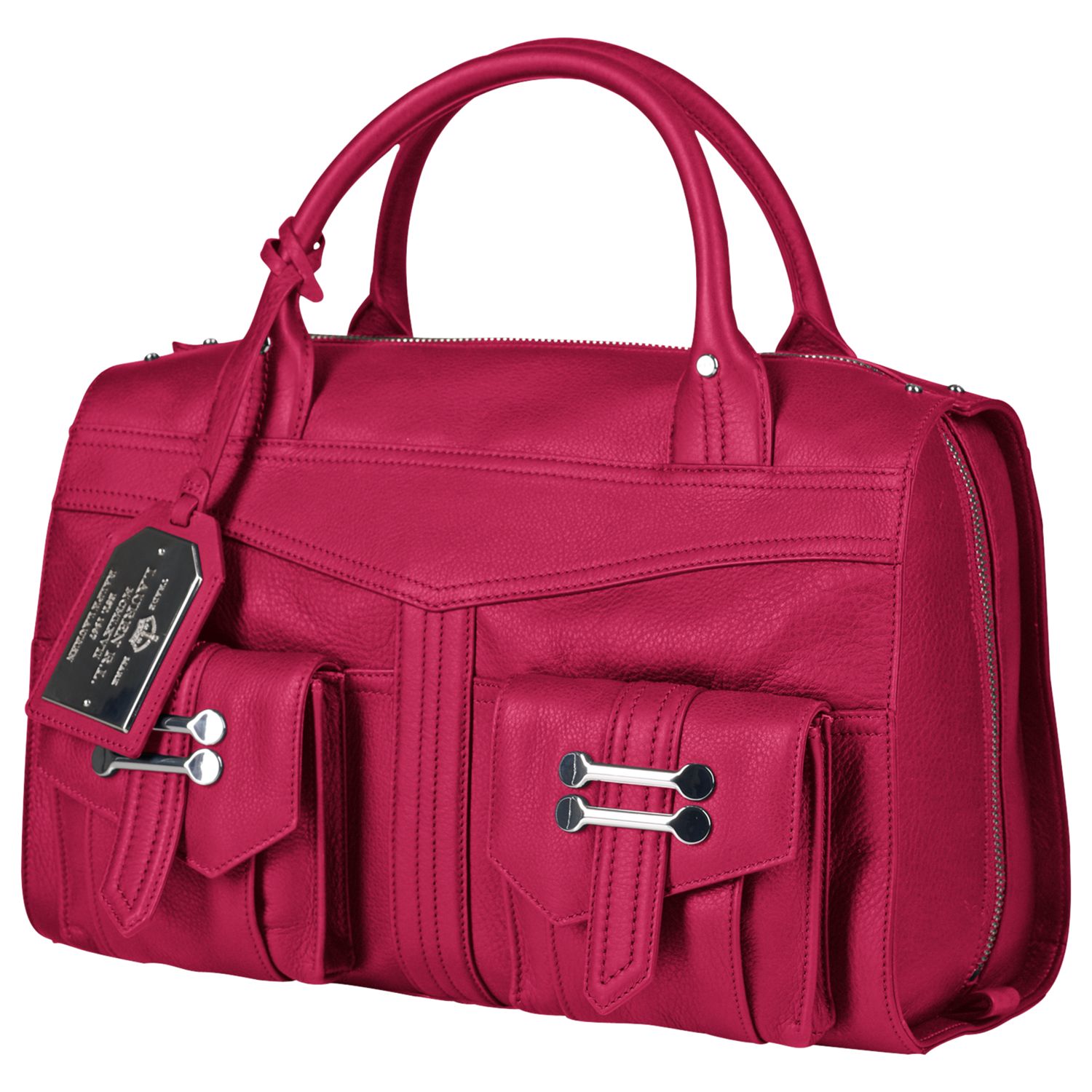 Lauren by Ralph Lauren Bermondsey Satchel Handbag, Pink at John Lewis
