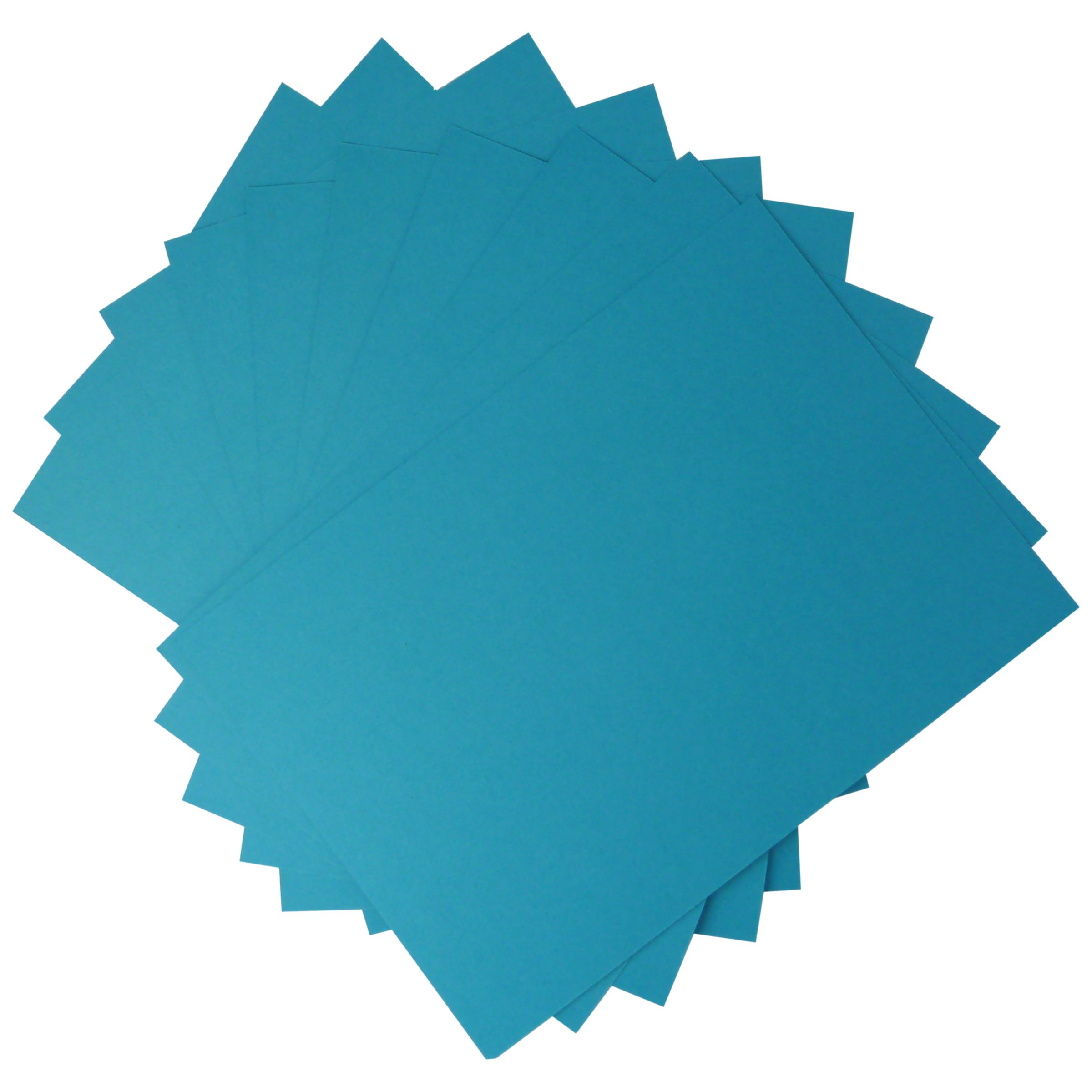 John Lewis Plain Card, A4, Pack of 10, Blue