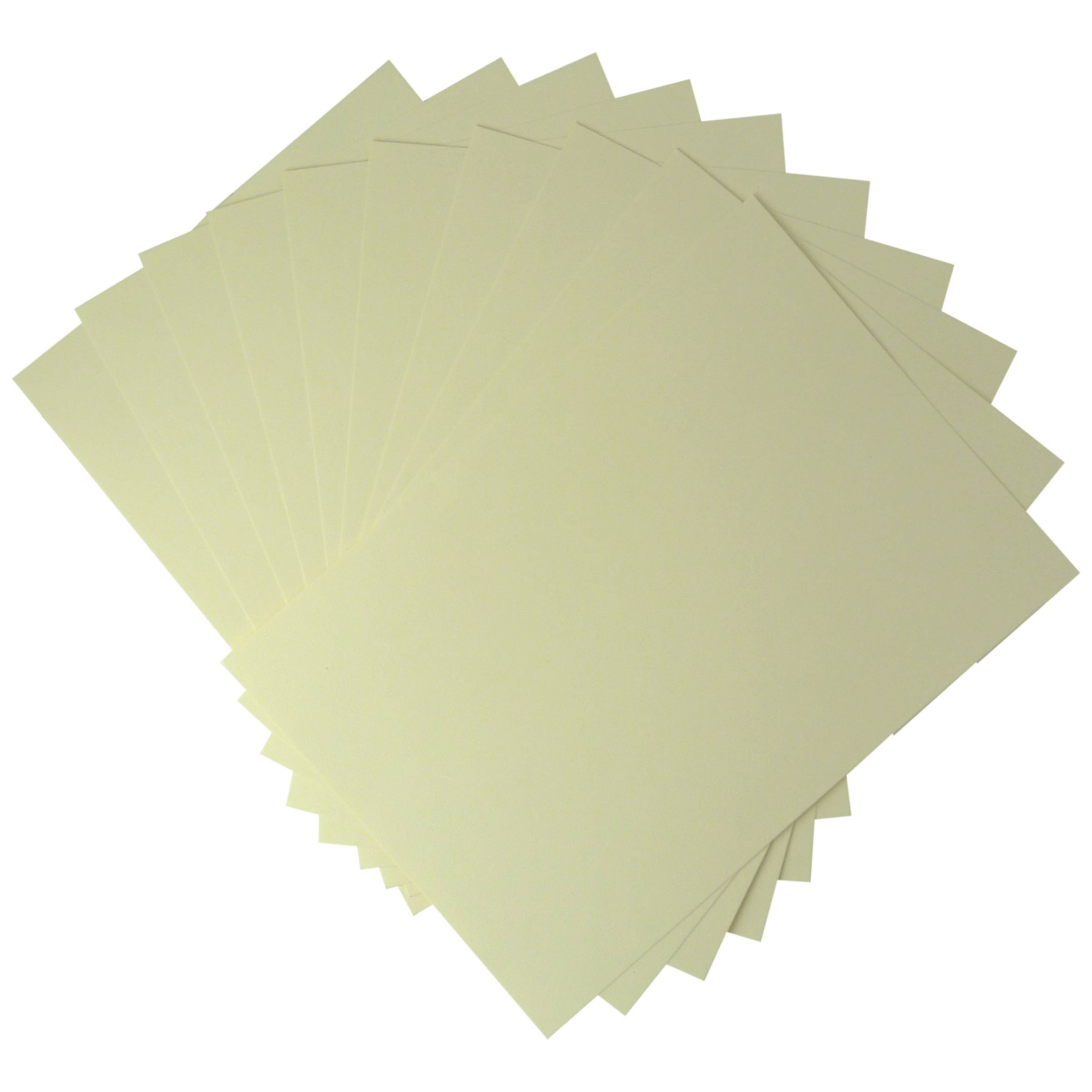 John Lewis Plain Card, A4, Pack of 10, Cream