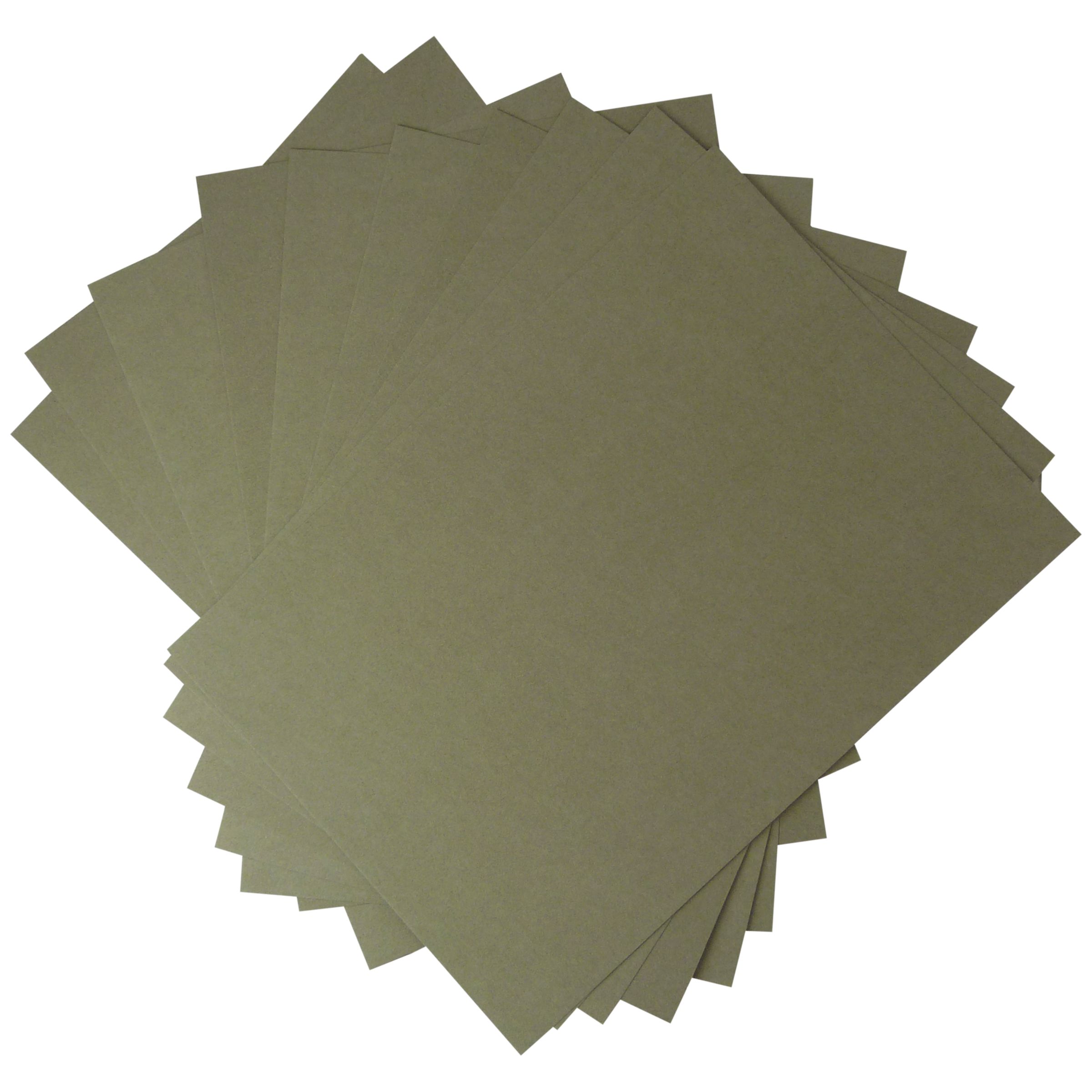 John Lewis Plain Card, A4, Pack of 10, Grey