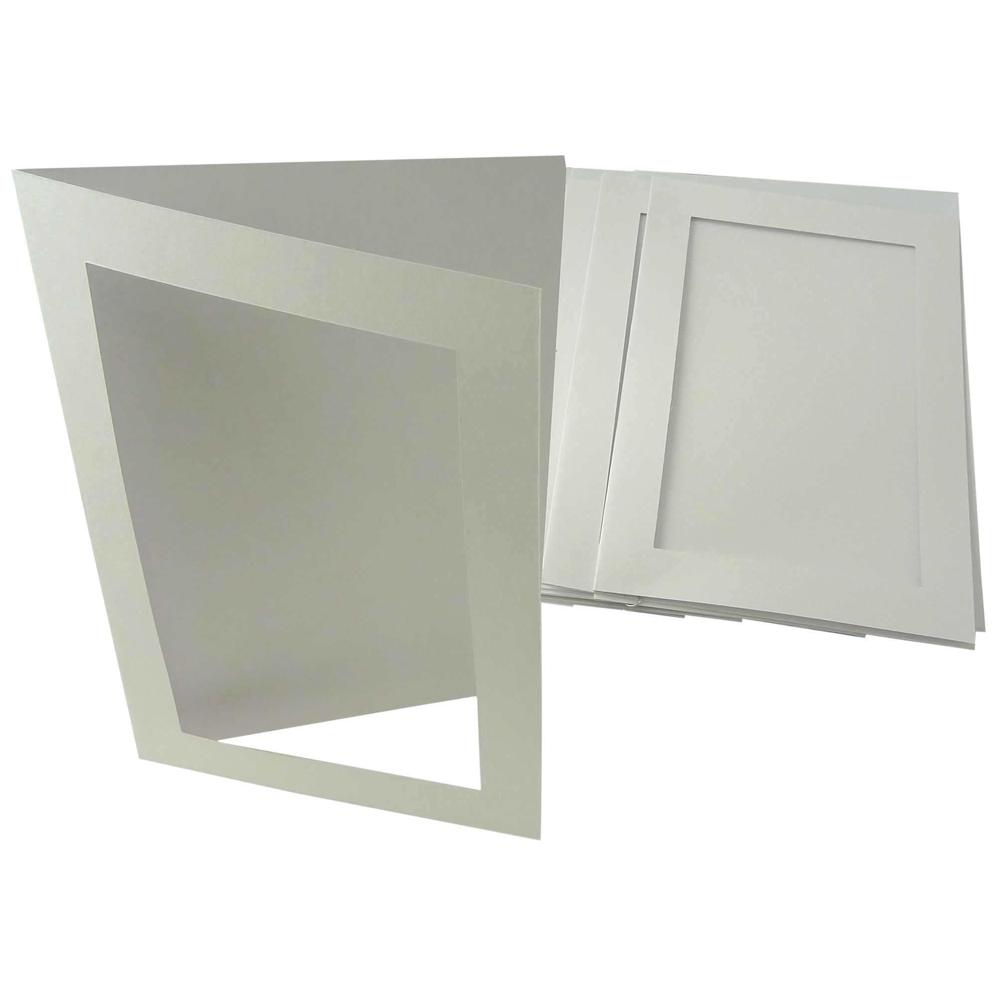 John Lewis A5 Rectangular Aperture Cards, Pack of 10, White