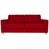 John Lewis Portia Medium Sofa Bed, Linosa Red / Light Leg, width 183cm