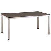 Kettler Basic Plus Rectangular 6 Seater Outdoor Dining Table, Aluminium, width 160cm