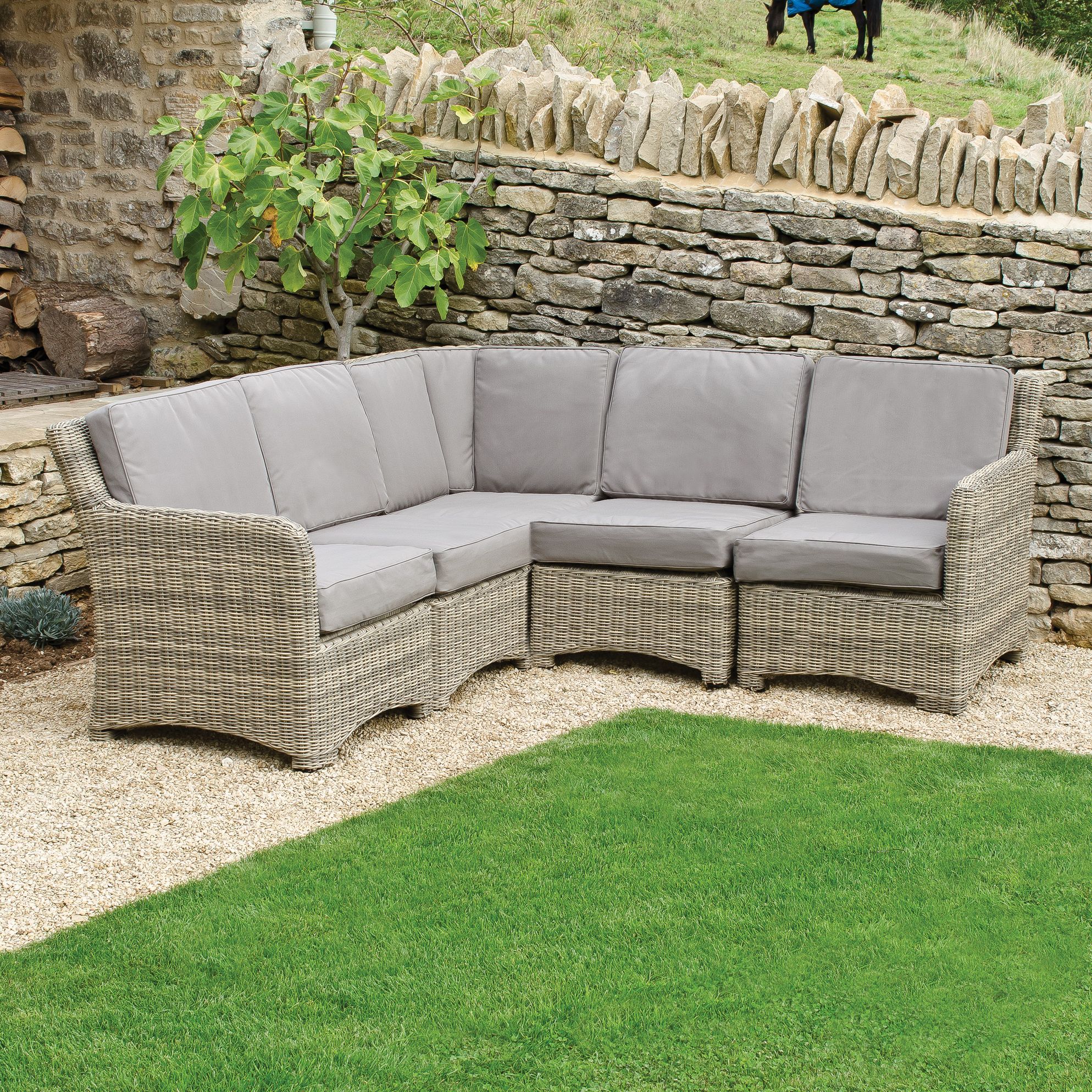 Neptune Murano Modular Outdoor Corner Group, Warm Slate at John Lewis