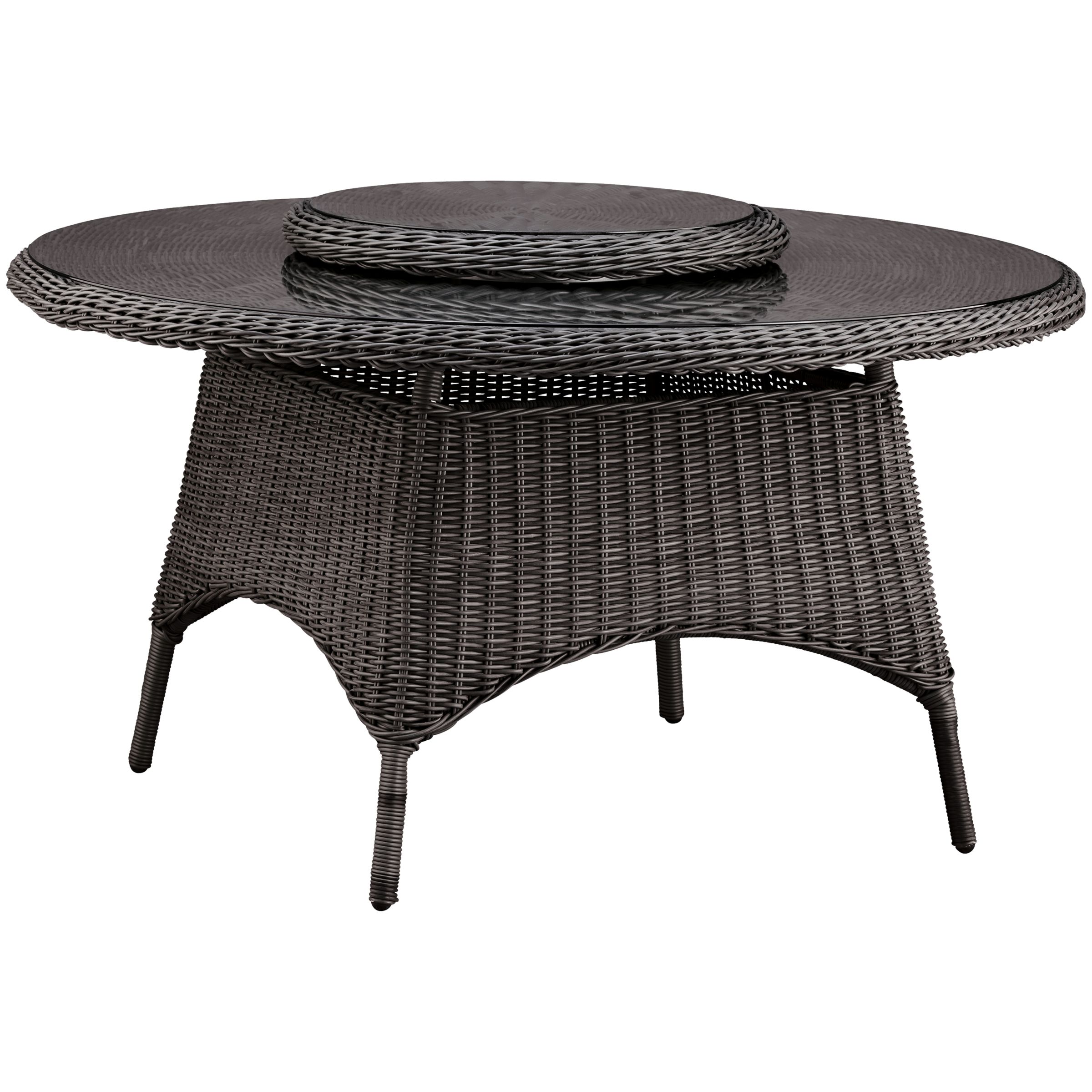 Kettler Round 6 Seater Outdoor Dining Table, Anthracite, width 144cm