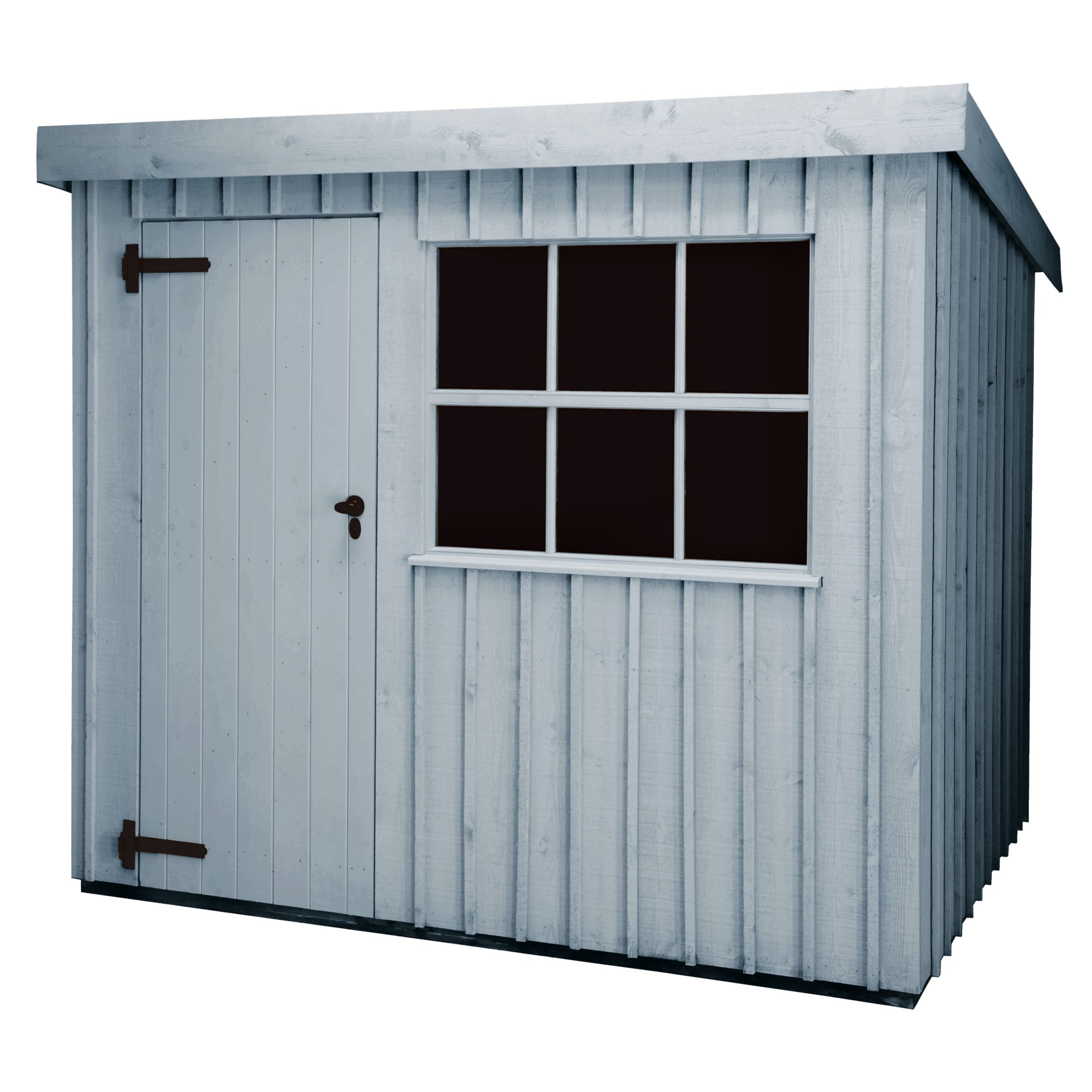 National Trust by Crane Oxburgh FSC Garden Shed, Painters Grey, 2.4x3m at John Lewis