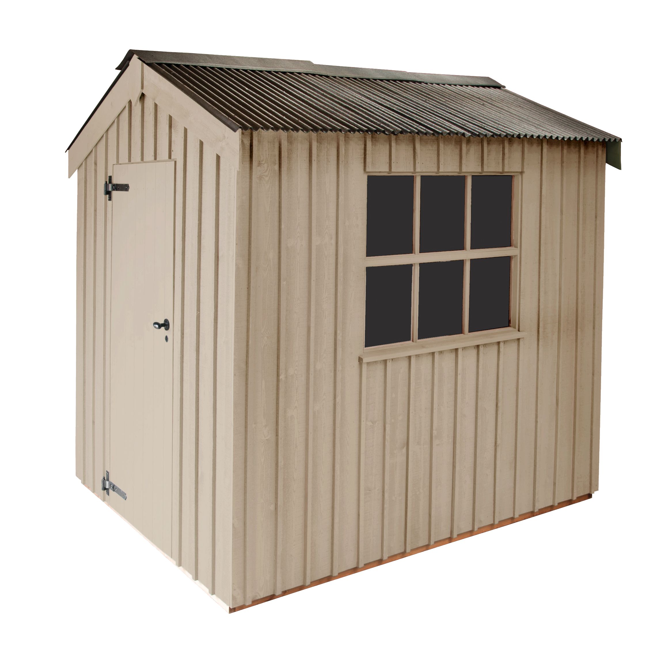 National Trust by Crane Peckover FSC Garden Shed, Dome Ochre, 2.4x3m at John Lewis