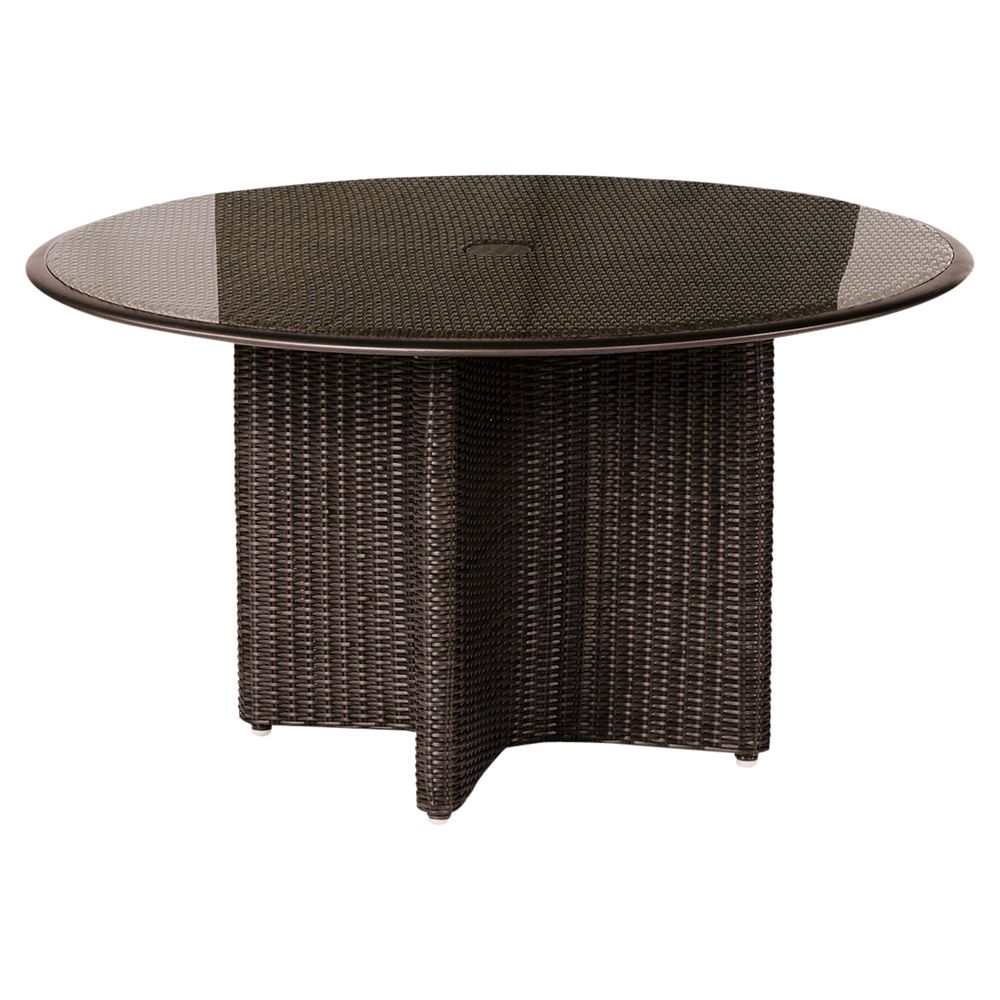 Barlow Tyrie Savannah Round 4 Seater Outdoor Dining Table, Synthetic Wicker