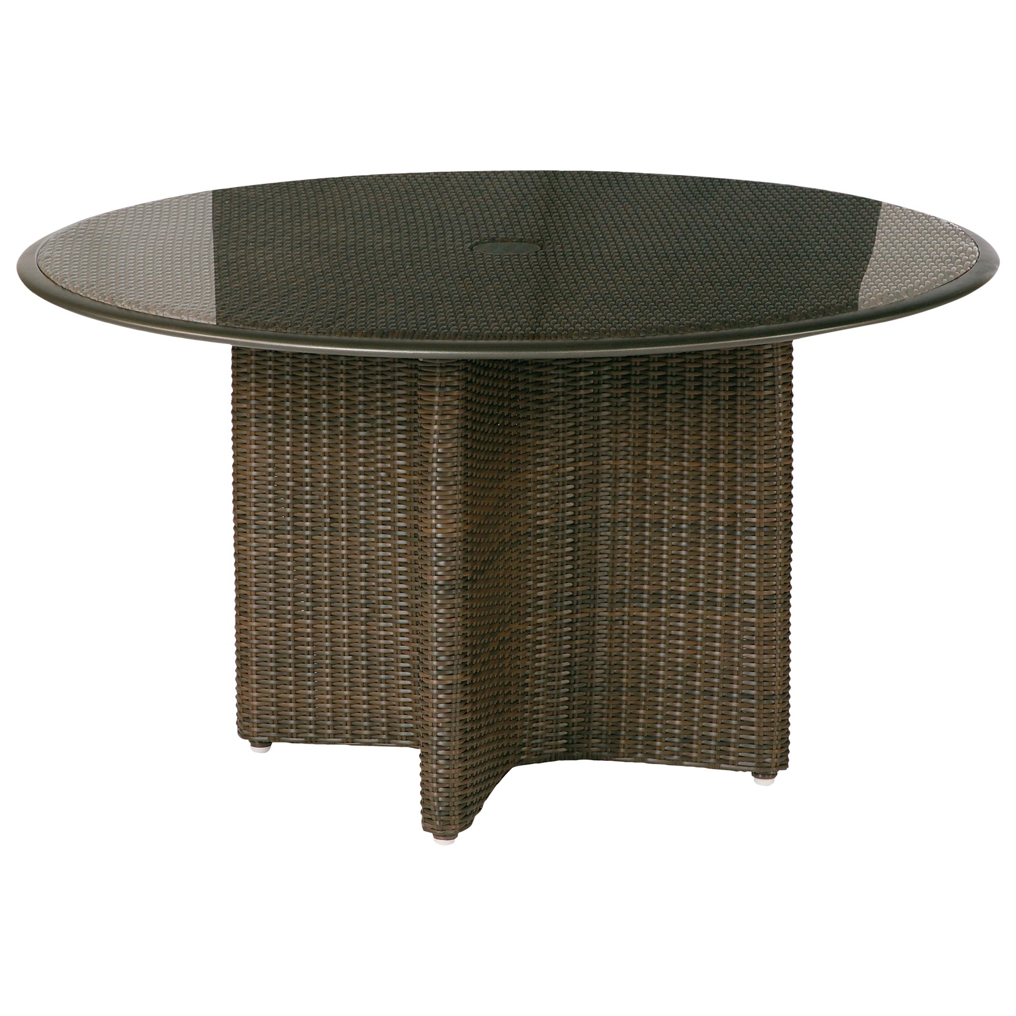 Barlow Tyrie Savannah Round 6 Seater Outdoor Dining Table, Synthetic Wicker