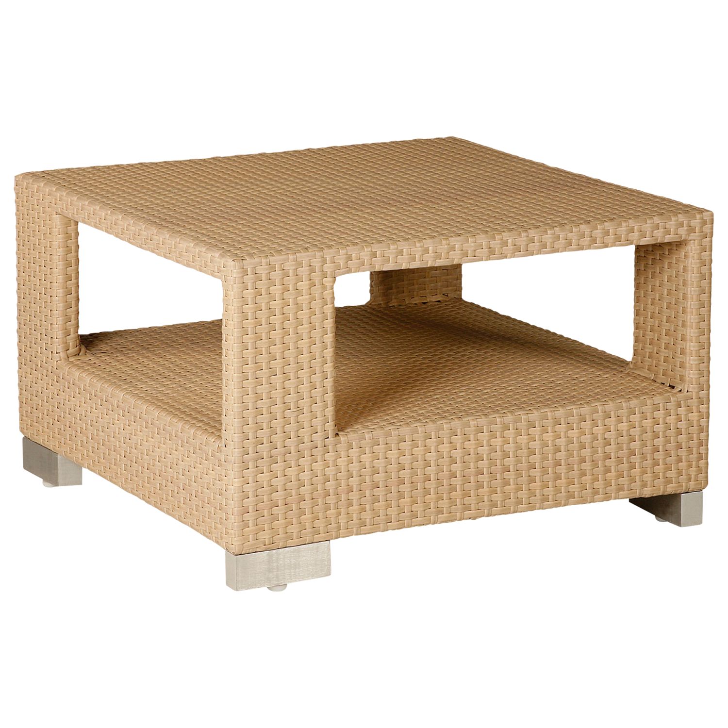 Barlow Tyrie Arizona Square Outdoor Coffee Table, Synthetic Wicker, 76 x 76cm