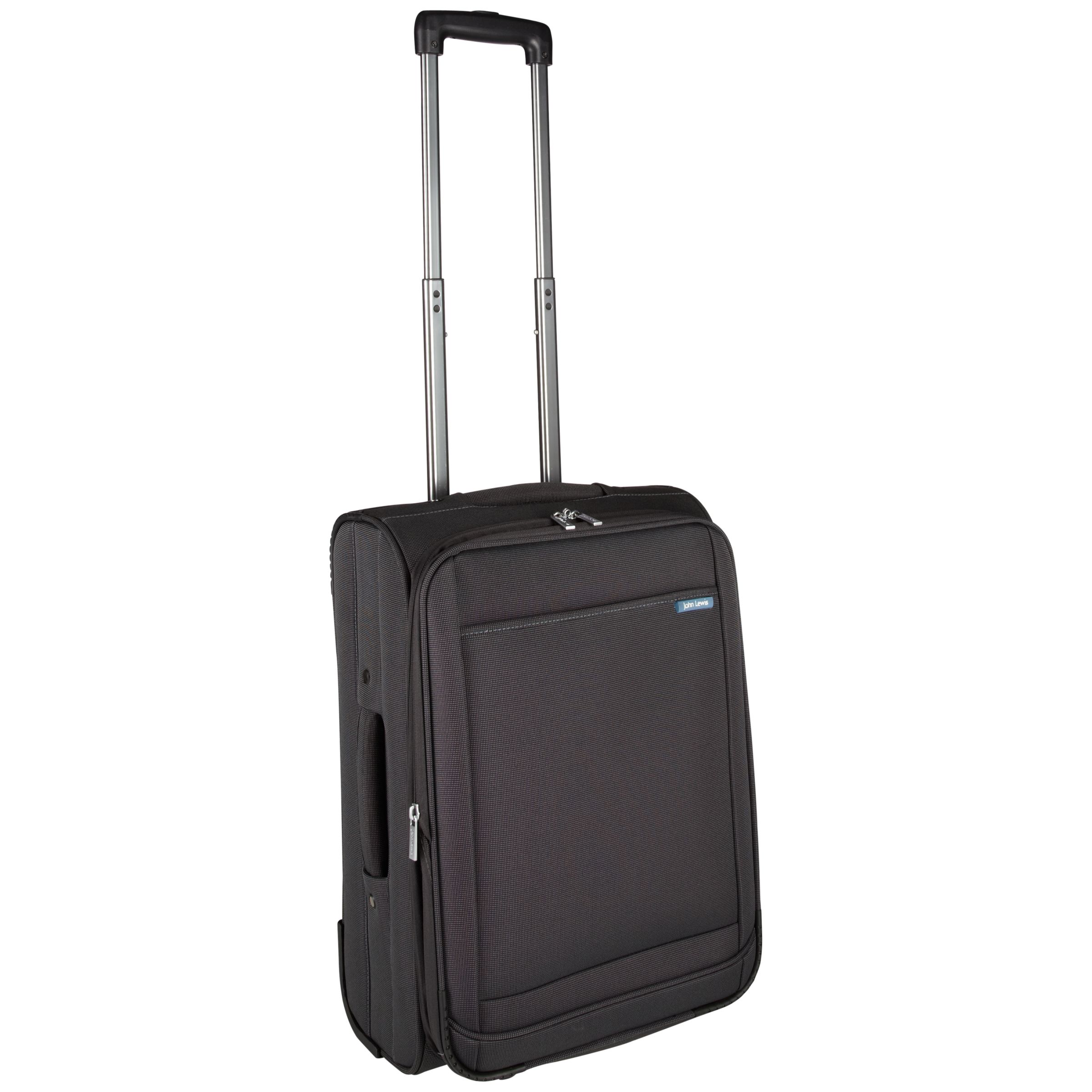 John Lewis London II 2-Wheel Suitcase, Dark Grey, Cabin