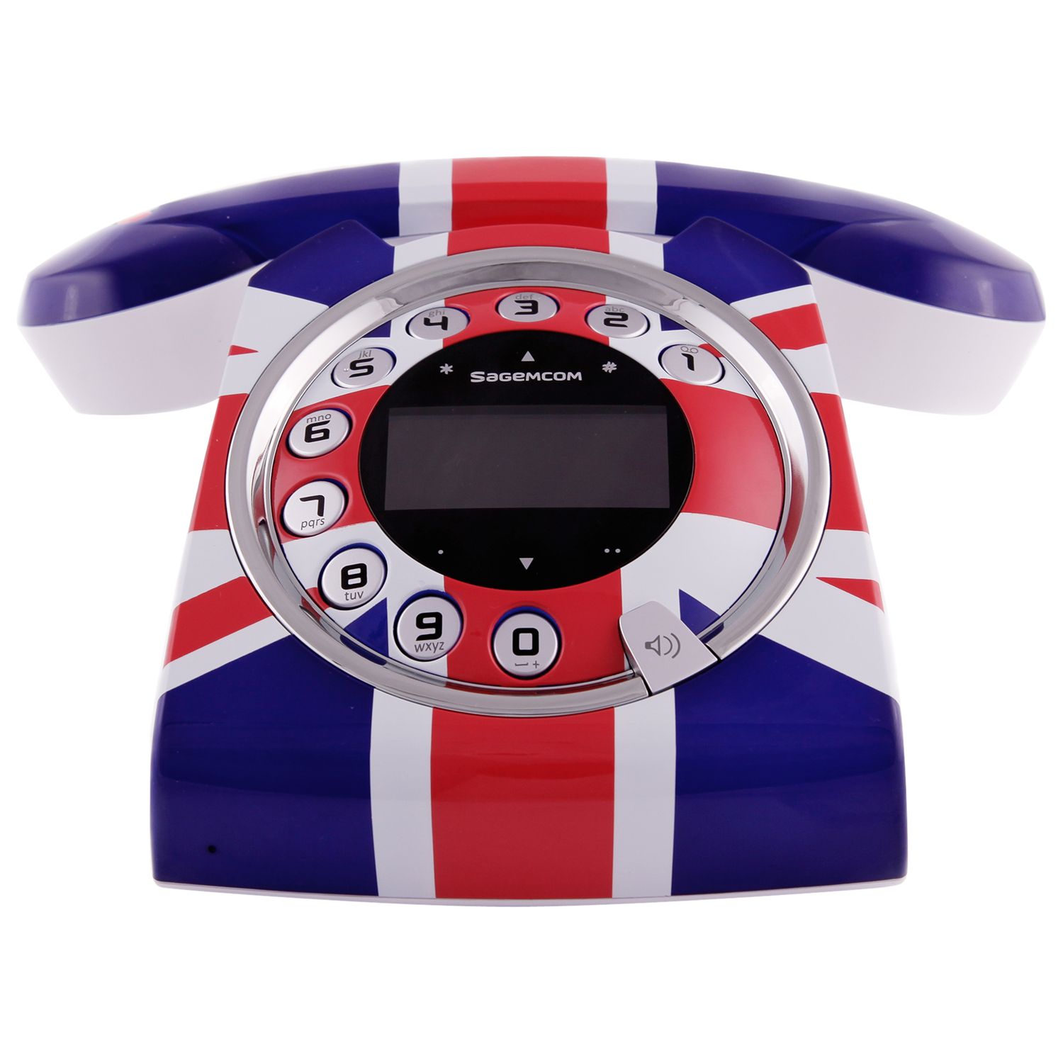 Sagemcom Sixty Union Jack Cordless Telephone and Answer Machine, Multi
