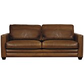 John Lewis Hudson Grand Leather Sofa, Dark Leg, width 211cm