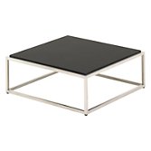 Gloster Cloud Square Outdoor Coffee Table, HPL Top, Black, 75 x 75cm, width 75cm
