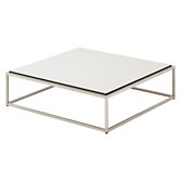 Gloster Cloud Square Outdoor Coffee Table, HPL Top, White, 100 x 100cm, width 100cm