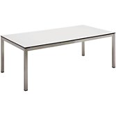Gloster Kore Rectangular 8 Seater Outdoor Dining Table, White HPL, width 206cm