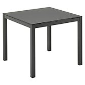 Gloster Roma Square 4 Seater Outdoor Dining Table, Slate Glass / Gunmetal, width 87cm