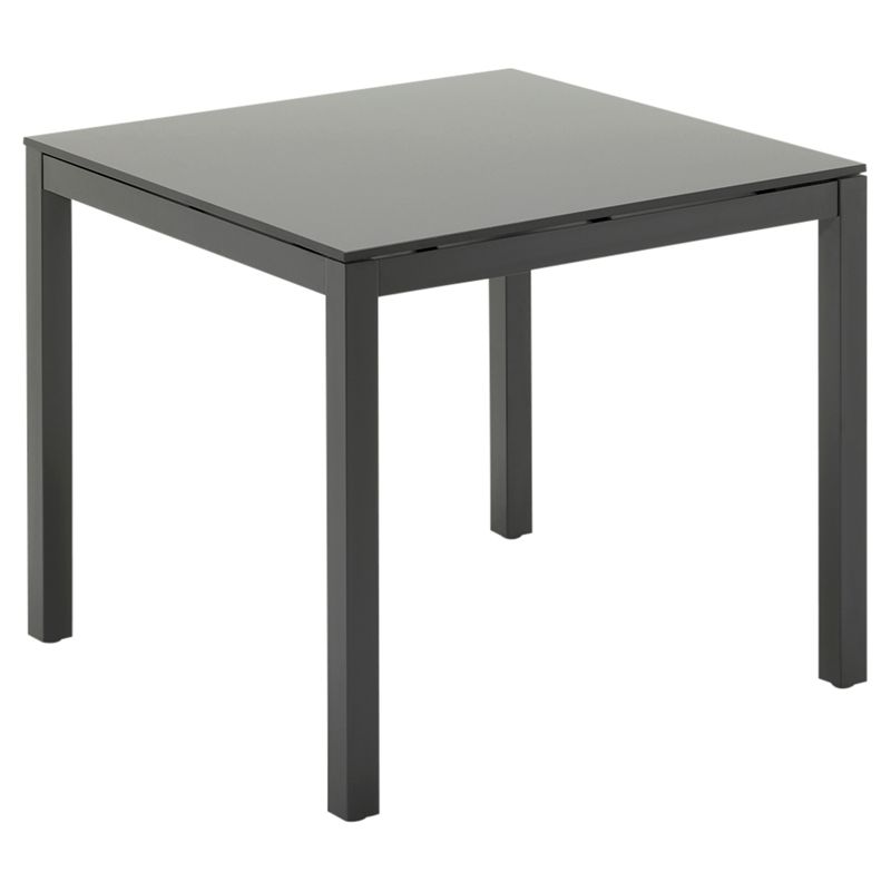 Gloster Roma Square 4 Seater Outdoor Dining Table, Black HPL / Gunmetal, width 87cm