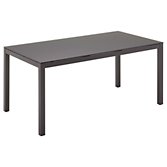 Gloster Roma Rectangular 6 Seater Outdoor Dining Table, Glass / Gunmetal, width 160cm