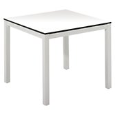Gloster Roma Square 4 Seater Outdoor Dining Table, White HPL / Crystal White, width 87cm