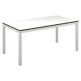 Gloster Roma Rectangular 6 Seater Outdoor Dining Table, Glass / Crystal White, width 160cm