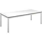 Gloster Roma Rectangular 8 Seater Outdoor Dining Table, White HPL / Crystal White, width 220cm