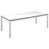 Gloster Riva Rectangular 8 Seater Outdoor Dining Table, Slate Glass / Crystal White, width 220cm